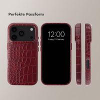 Selencia Croco Backcover mit MagSafe Apple iPhone 18 Pro / 17 Pro - Burgundy