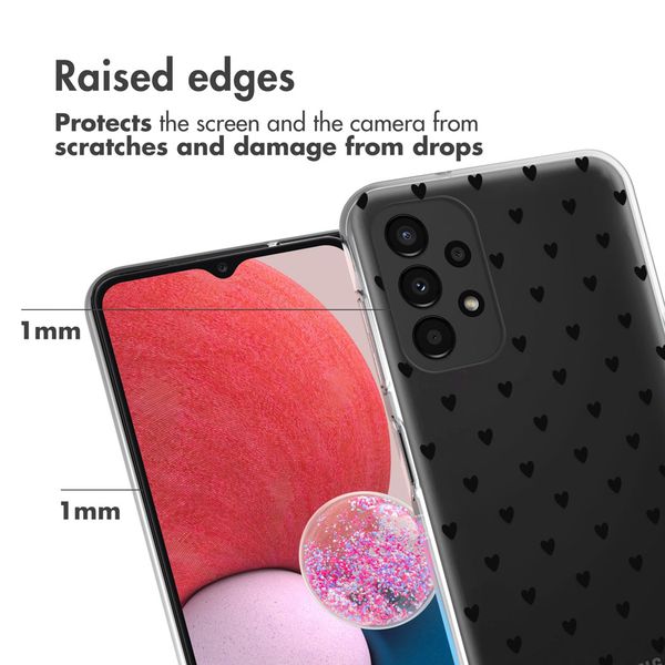 imoshion Design Hülle für das Samsung Galaxy A13 (4G) - Hearts All Over Black