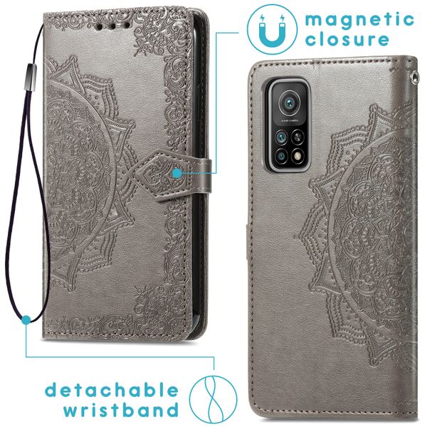 imoshion Mandala Klapphülle Xiaomi Mi 10T (Pro) - Grau