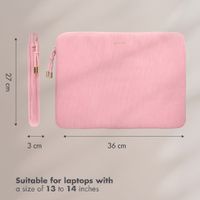 Selencia Cord Laptop Hülle 13-14 Zoll - Laptop Sleeve - Soft Blush