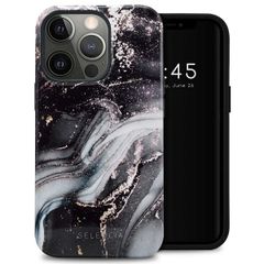 Selencia Vivid Back Cover Apple iPhone 13 Pro - Chic Marble Black