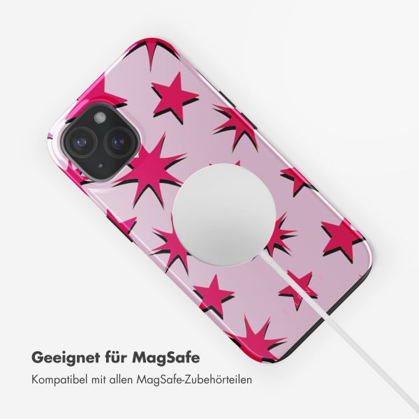 Selencia Vivid Rückabdeckung mit MagSafe Apple iPhone 15 - Stars Rubine Red Light Pink
