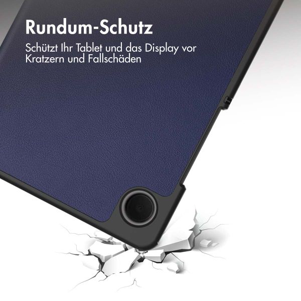 imoshion Trifold Klapphülle für das Samsung Galaxy Tab A9 8.7 Zoll - Dunkelblau