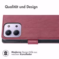 imoshion Luxuriöse Klapphülle Xiaomi Redmi 15C (5G) - Bordeaux