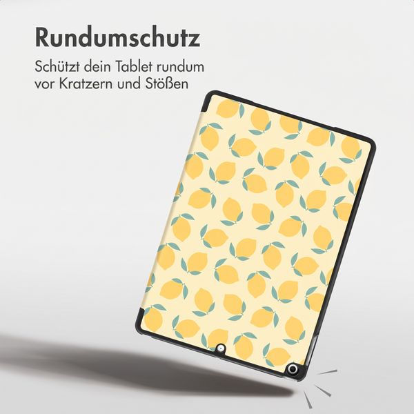 imoshion Design Trifold Klaphülle Apple iPad 9 (2021) 10.2 Zoll / iPad 8 (2020) 10.2 Zoll / iPad 7 (2019) 10.2 Zoll - Citrus Dream