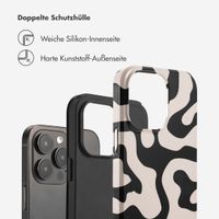 Selencia Vivid Tough Back Cover für das Apple iPhone 14 Pro Max - Art Wave Black