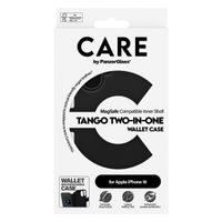 CARE by PanzerGlass Tango 2-in-1 Wallet Case MagSafe für das iPhone 16 - Schwarz