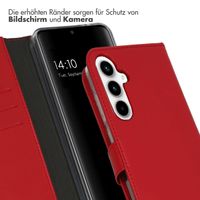 Selencia Echtleder Klapphülle Samsung Galaxy A35 - Rot