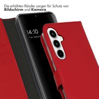 Selencia Echtleder Klapphülle für das Samsung Galaxy A35 - Rot