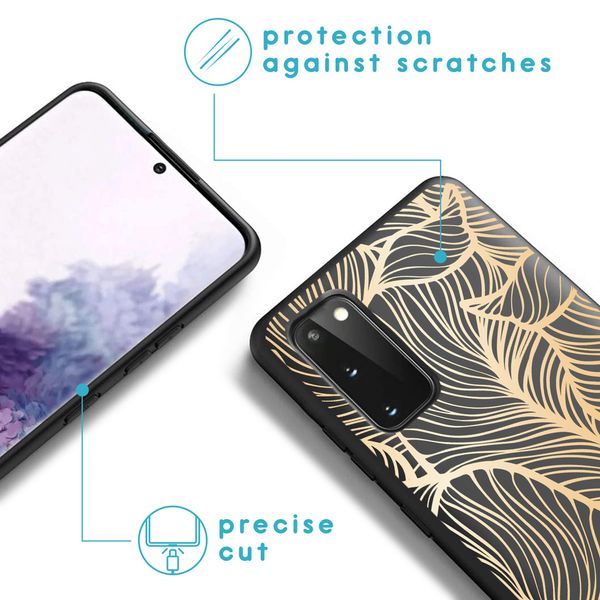 imoshion Design Hülle für das Samsung Galaxy S20 - Blätter / Schwarz