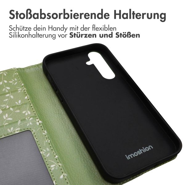 imoshion Design Klapphülle Samsung Galaxy S23 FE - Green Flowers