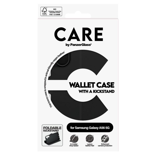 CARE by PanzerGlass Feature Wallet Case w. Kickstand Samsung Galaxy A56 - Zwart