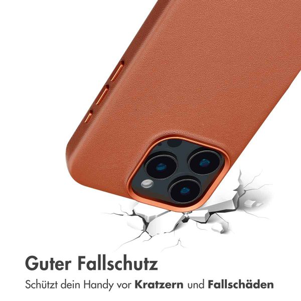 Accezz MagSafe Leather Backcover für das Apple iPhone 16 Pro Max - Sienna Brown