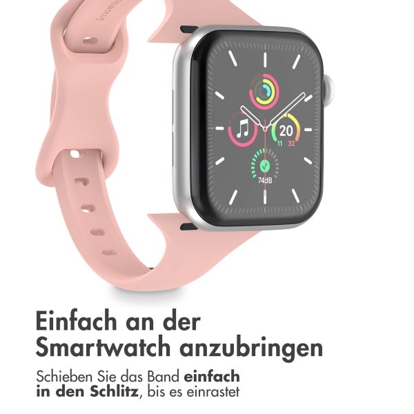 imoshion Slim Silikonarmband für die Apple Watch Series 1-9 / SE (38/40/41 mm) | Series 10 (42 mm) - Rosa