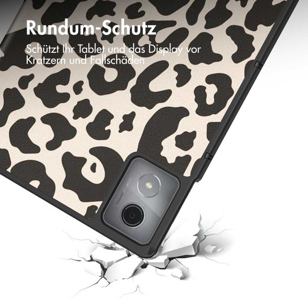 imoshion Design Trifold Klaphülle Lenovo Tab K11 Plus - Leopard
