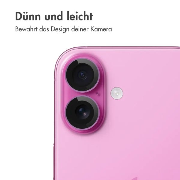 imoshion 2er-Pack Objektivschutz für Kamera für das iPhone 16 / 16 Plus - Rosa