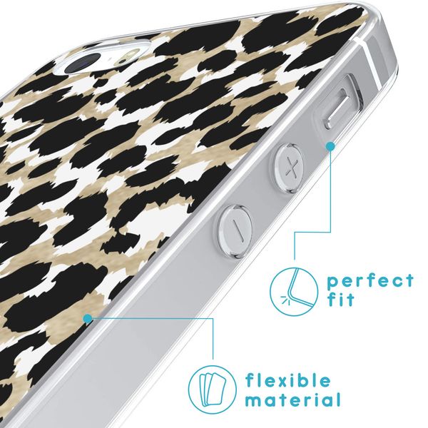 imoshion Design Hülle für das iPhone 5 / 5s / SE - Leopard / Schwarz