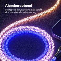 imoshion Leughtendes Schnellladekabel RGB - USB-C zu Lightning Kabel - 2 Meter