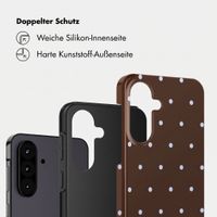 Selencia Vivid Back Cover Samsung Galaxy A57 (5G) - Happy Dots Chocolate