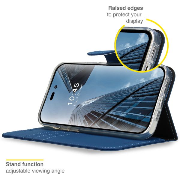 Accezz Wallet TPU Klapphülle für das Apple iPhone 14 Pro Max - Dunkelblau