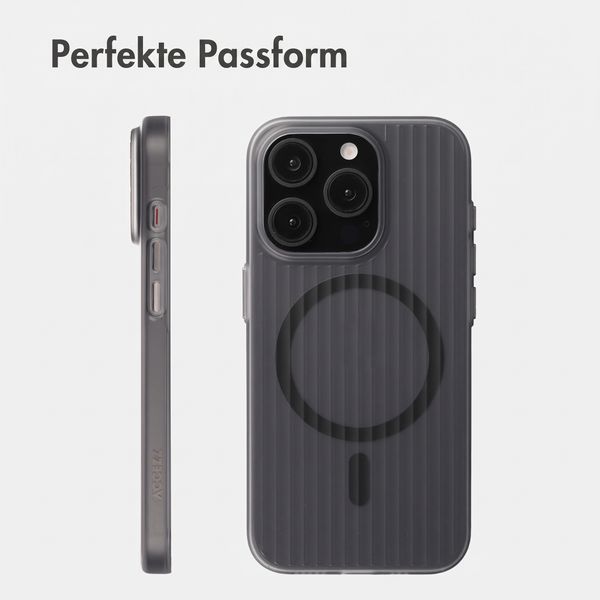 Accezz Lite Backcover mit MagSafe | Fluted | Apple iPhone 15 Pro - Grau