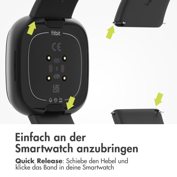 imoshion Silikonarmband für die Fitbit Versa (2) / Versa Lite - Größe S - Schwarz