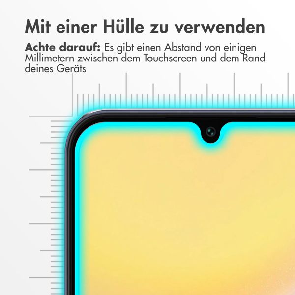 Accezz Vollflächige Schutzfolie aus gehärtetem Glas mit Applikator für das Samsung Galaxy A15 (5G/4G)