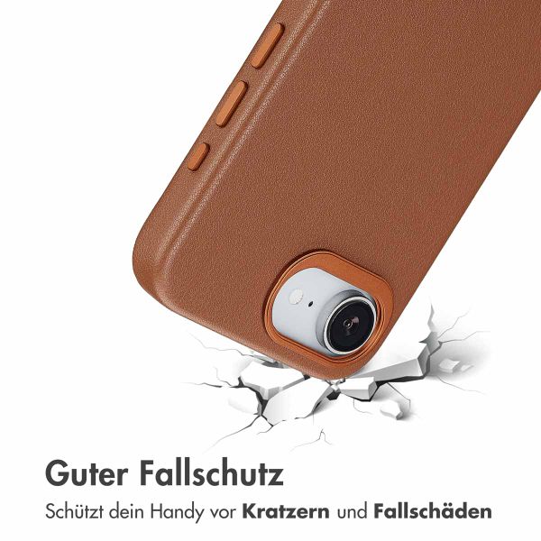 Accezz MagSafe Leather Backcover Apple iPhone 16e - Sienna Brown