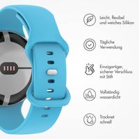 imoshion Silikon-Armband⁺ für  Google Pixel Watch 3 / 4 (45 mm) - Größe S - Blau