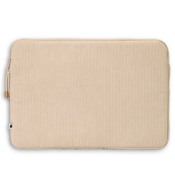 Selencia Cord Laptop Hülle 15-16 Zoll - Laptop Sleeve - Beige