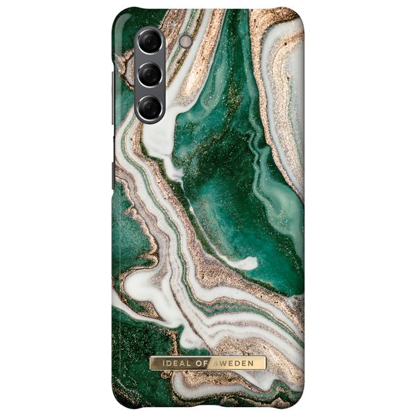 iDeal of Sweden Fashion Back Case Samsung Galaxy S21 - Golden Jade Marble