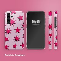 Selencia Vivid Back Cover Samsung Galaxy A55 - Stars Rubine Red Light Pink