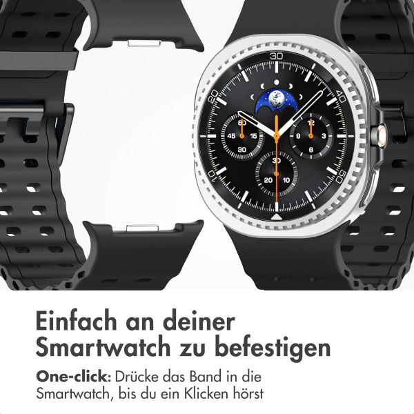 imoshion Ocean Silikonarmband für das  Samsung Galaxy Watch 8 (40/44mm) / Classic (46mm) - Schwarz