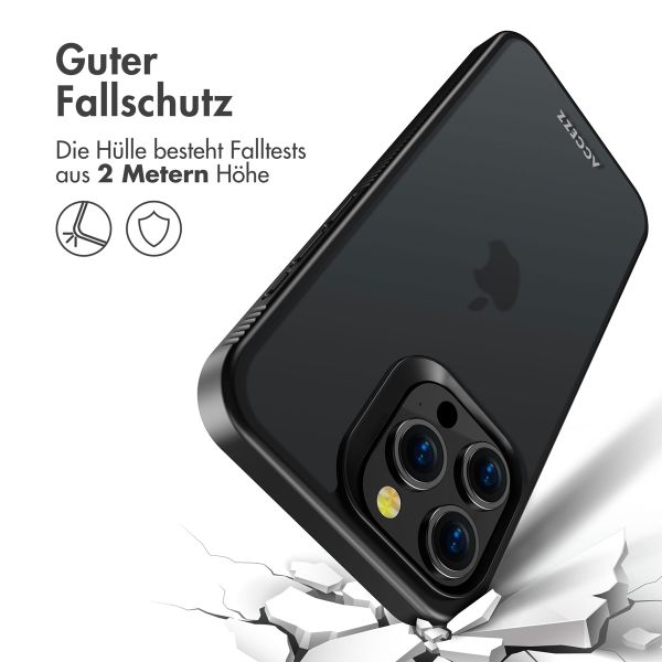 Accezz Rugged Frosted Back Cover Apple iPhone 15 Pro Max - Schwarz