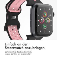 imoshion Sportarmband⁺ für das Apple Watch Series 1 bis 11 / SE / Ultra (44/45/46/49 mm) - Größe S/M - Black Pink