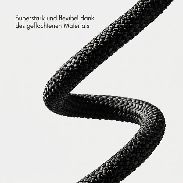 imoshion Braided USB-C-zu-USB-C-Kabel 100 W - 0,5 Meter - Schwarz