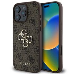 Guess 4G Metal Logo Back Cover Apple iPhone 16 Pro Max - Braun