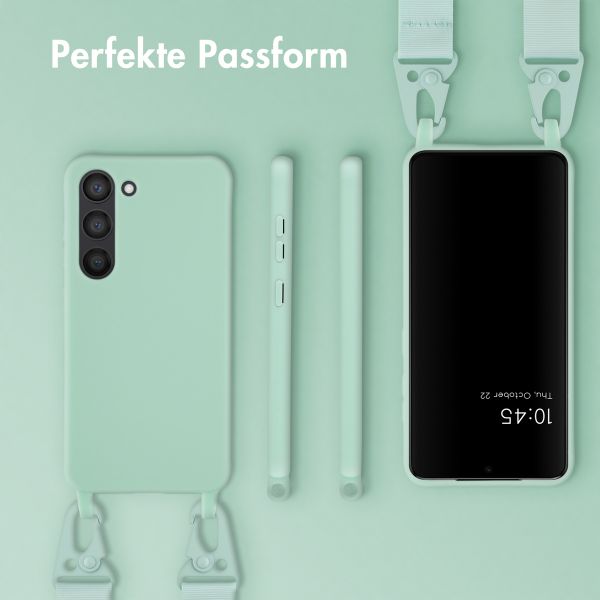 Selencia SilikonHülle mit abnehmbarem Band Samsung Galaxy S23 - Türkis