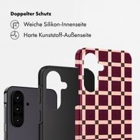 Selencia Vivid Back Cover Samsung Galaxy A57 (5G) - Check This Burgundy