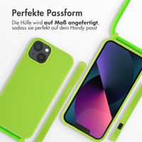 imoshion Silikonhülle mit Band für das iPhone 13 - Grün fluoreszierend