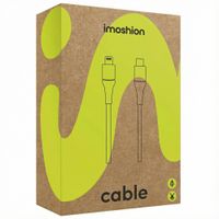 imoshion Lightning- auf USB-C-Kabel – nicht MFi-zertifiziert – Geflochtenes Gewebe – 1,5 m – Weiß