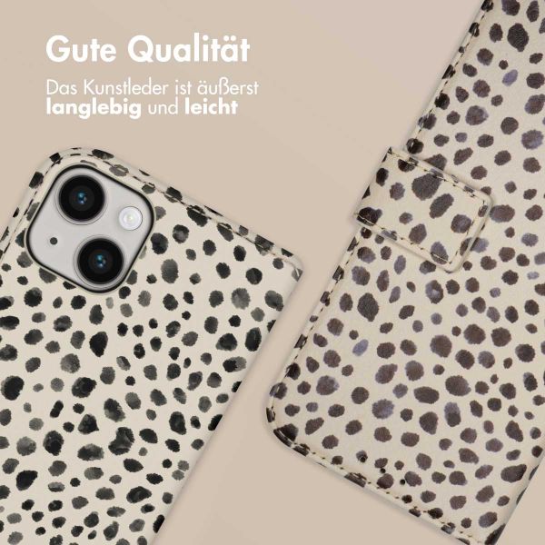 imoshion Design Klapphülle Apple iPhone 14 - Black And White Dots