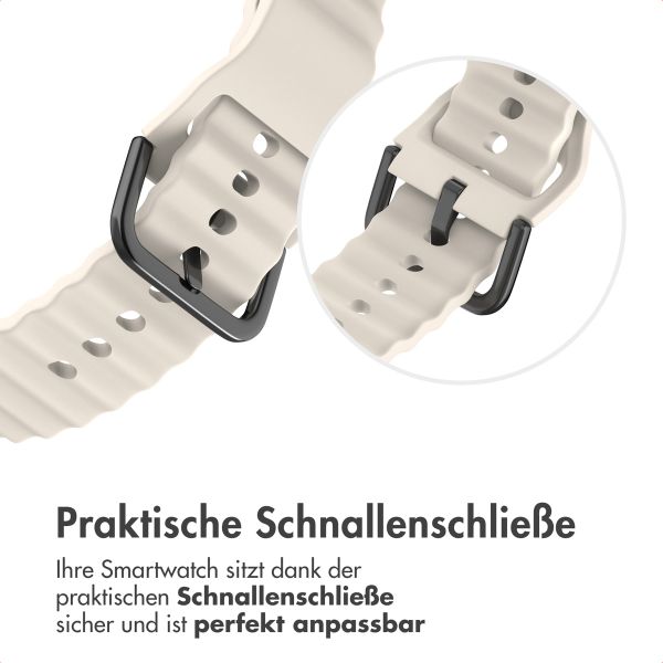 imoshion Wave Silikonarmband für das  Samsung Galaxy Watch 4 / 5 / 6 / 7 / FE (20 mm) - Starlight