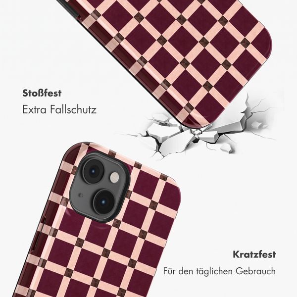 Selencia Vivid Back Cover Apple iPhone 14 - Check This Burgundy