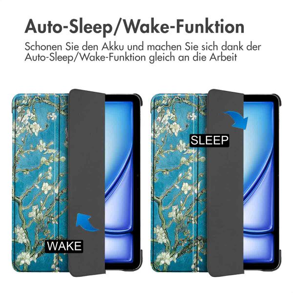 imoshion Design Trifold Klaphülle Apple iPad Air 13 Zoll (2025) M3 / (2024) M2 - Green Plant
