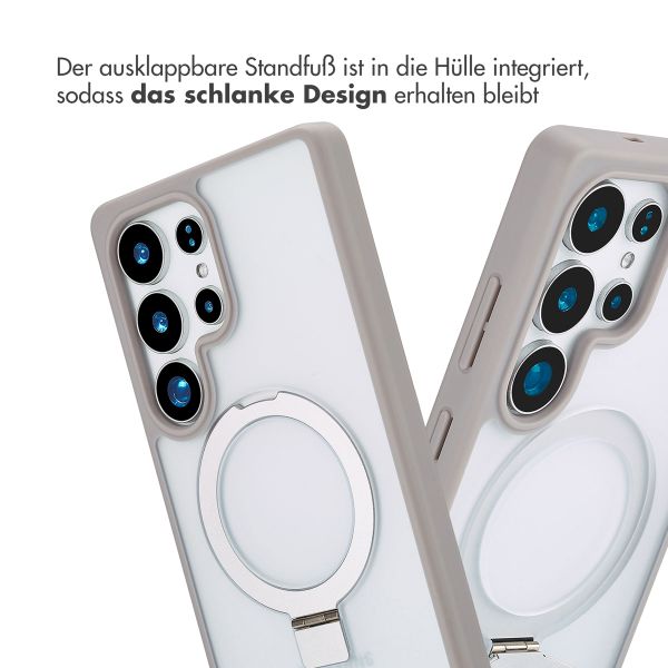 Accezz Ring Stand Backcover mit MagSafe Samsung Galaxy S25 Ultra - Grau