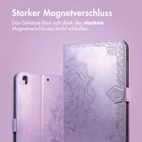 imoshion Mandala Klapphülle Apple iPad 9 (2021) 10.2 Zoll / iPad 8 (2020) 10.2 Zoll / iPad 7 (2019) 10.2 Zoll - Lila / Lilac