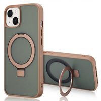 Accezz Ring Stand Backcover mit MagSafe Apple iPhone 13 - Braun