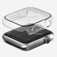 Uniq Legion Apple Watch Hülle mit Gehärtetem Glas-Displayschutz für die Apple Watch 7-9 - 41 mm - Dove (Clear)