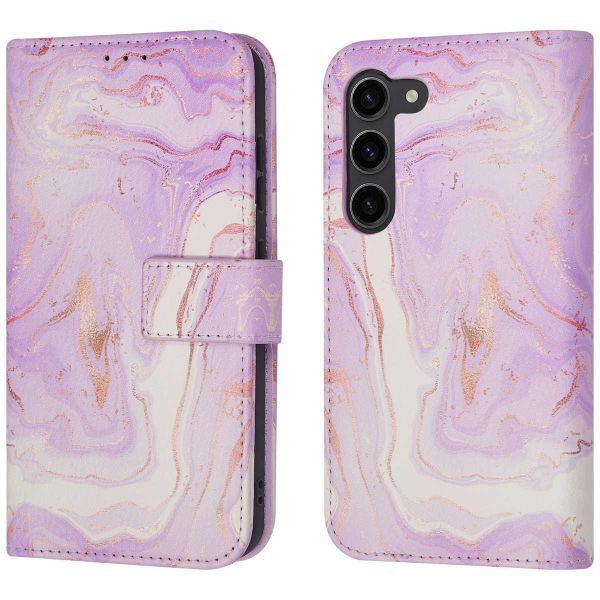 imoshion ﻿Design Klapphülle für das Samsung Galaxy S23 - Purple Marble